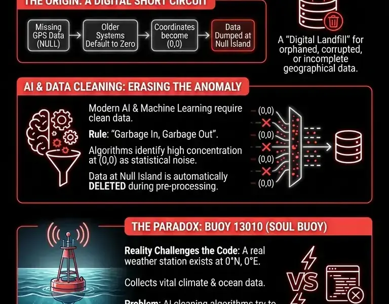 Infografica: What is Null Island, the digital landfill created by computers?