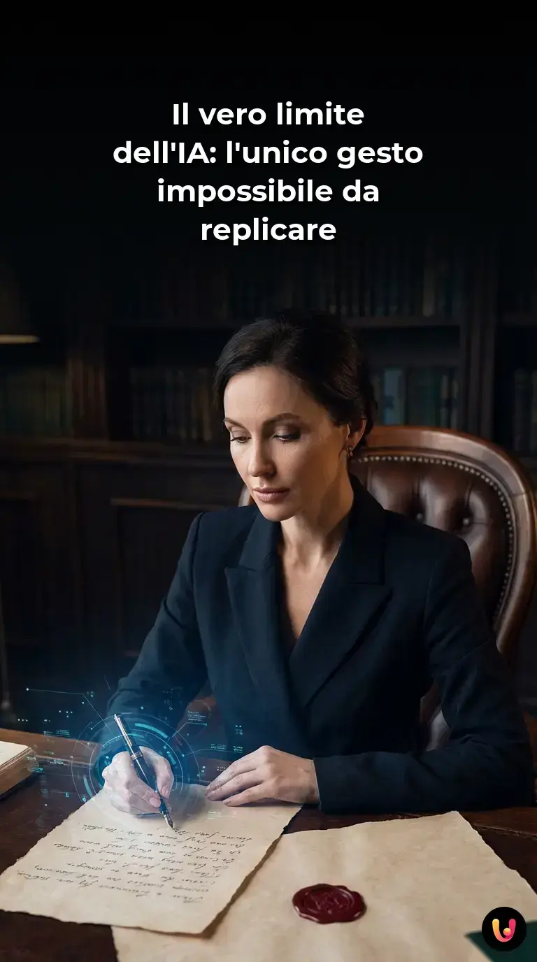 Una mano umana scrive con una penna a inchiostro su un foglio di carta bianco.