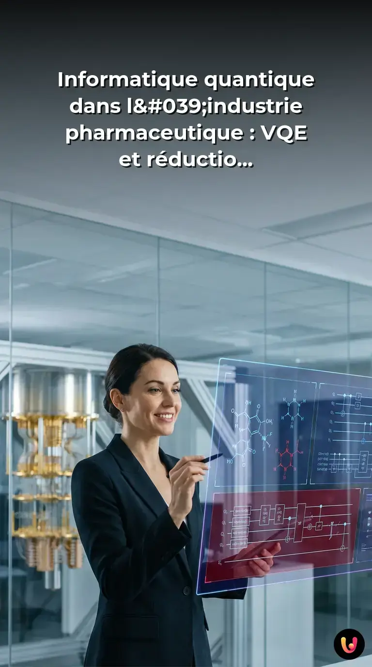 Repr&eacute;sentation mol&eacute;culaire complexe analys&eacute;e par un syst&egrave;me informatique quantique avanc&eacute;.