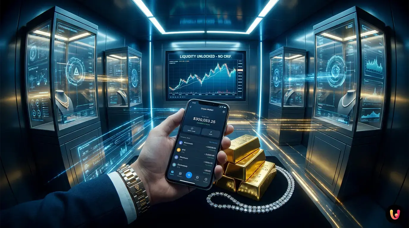 Schermata di un'app per la valutazione digitale di orologi di lusso e oro per prestiti su pegno.