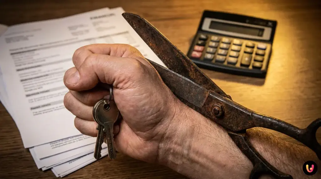 Maison miniature et calculatrice illustrant le financement d'un projet immobilier en 2026.