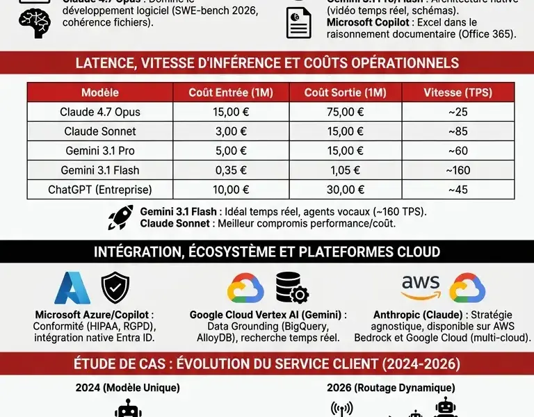 Infografica: Analyse comparative et guide de choix des mod&egrave;les LLM (Mai 2026)