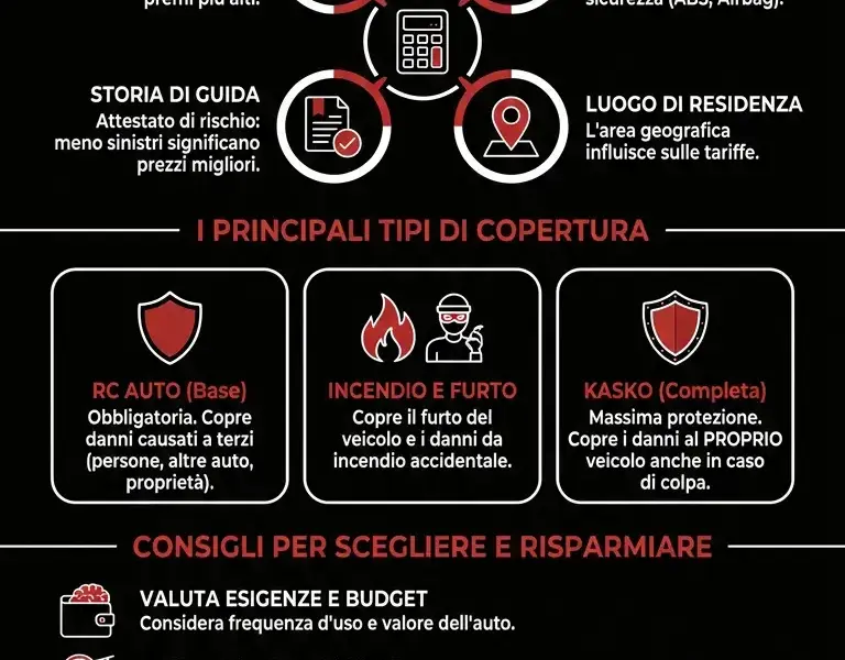 Infografica: Assicurazione auto: quanto costa e quale conviene