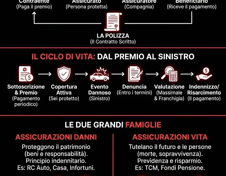 Infografica: Assicurazione: Cos'&egrave;, Come Funziona e Perch&eacute; &egrave; Utile