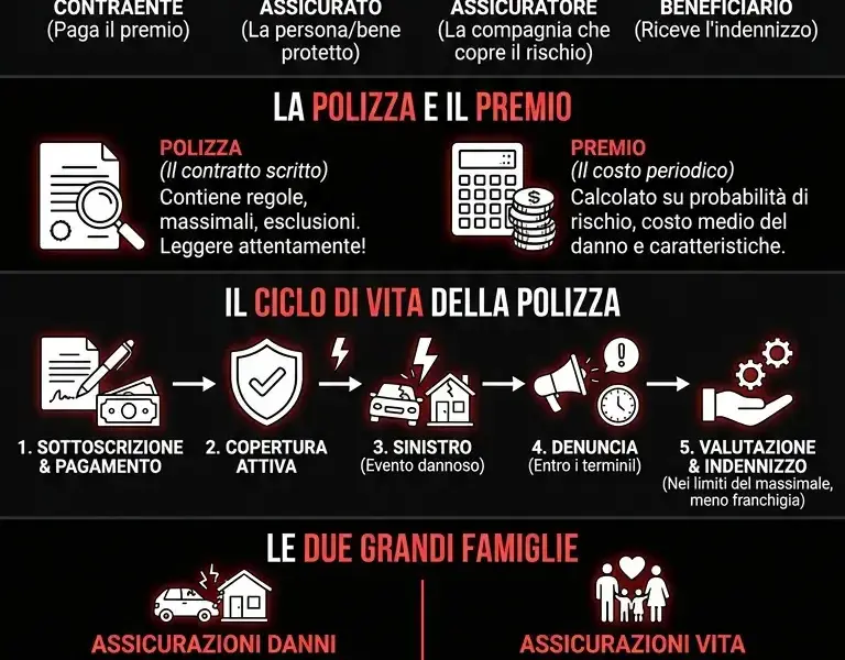 Infografica: Assicurazione: Cos'&egrave;, Come Funziona e Perch&eacute; &egrave; Utile