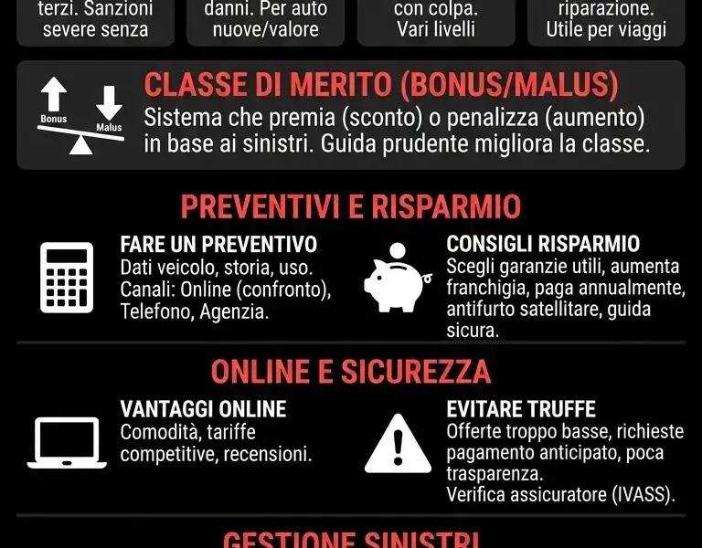 Infografica: Assicurazioni auto: guida completa per scegliere la tua polizza