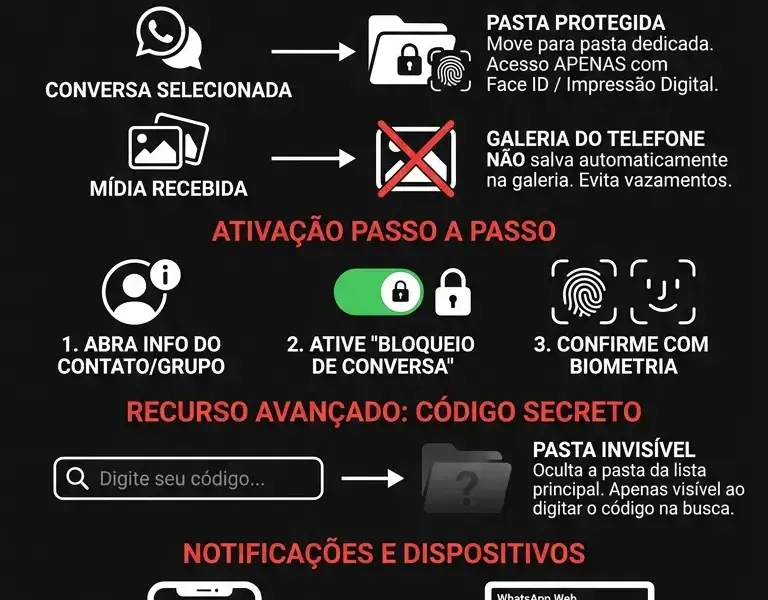 Infografica: Bloqueio de Conversas do WhatsApp: Guia Definitivo para Ocultar Conversas