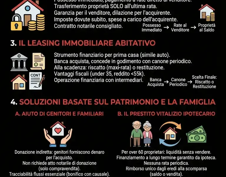Infografica: Casa senza mutuo: guida alle alternative possibili