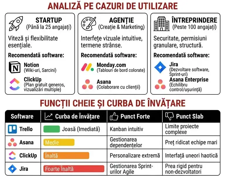 Infografica: Cele mai bune programe de management de proiect: Comparație completă 2026