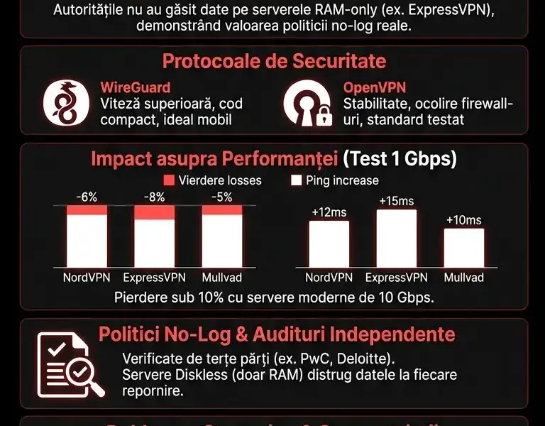 Infografica: Cele mai bune VPN-uri &icirc;n 2026: Comparație independentă pentru viteză, confidențialitate și preț