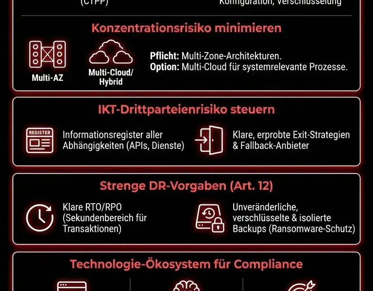 Infografica: Cloud Computing und DORA: Leitfaden zur DORA-Compliance f&uuml;r Fintechs auf AWS und Google Cloud