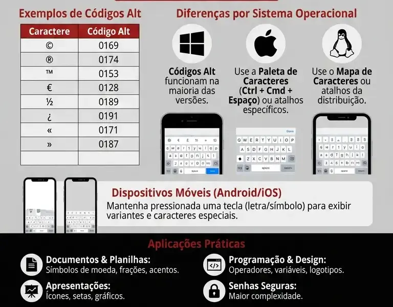 Infografica: Colchetes: guia para inserir caracteres especiais