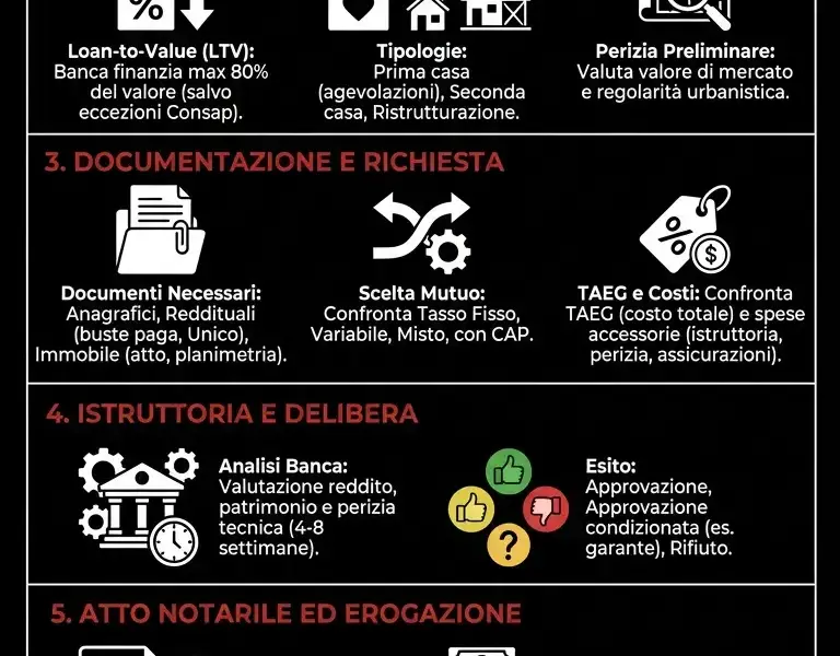 Infografica: Come Richiedere un Mutuo: Guida Passo Passo