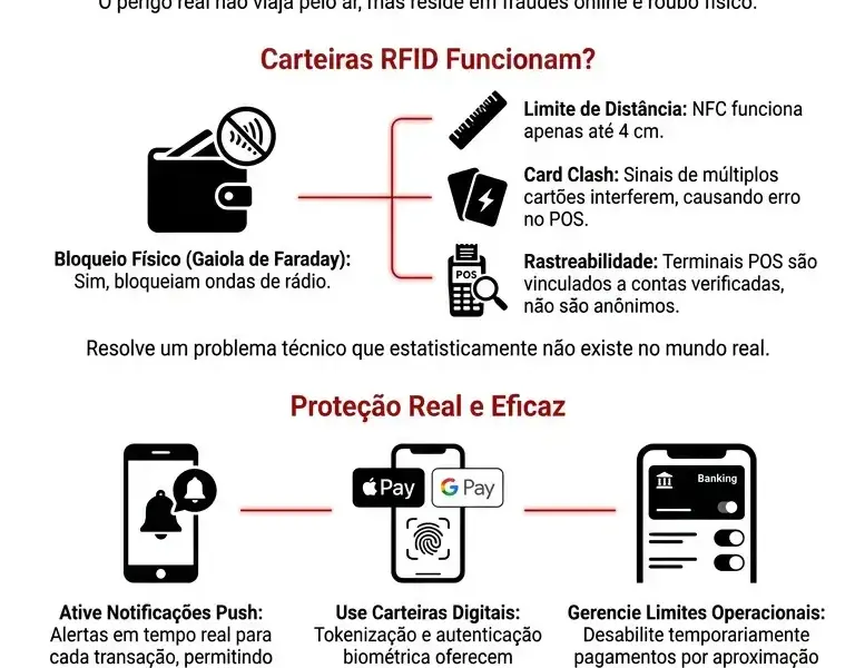 Infografica: Como bloquear e proteger seu cart&atilde;o contactless: as carteiras RFID s&atilde;o necess&aacute;rias?