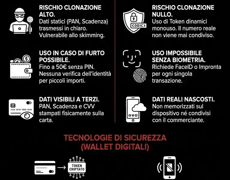 Infografica: Contactless Fisico vs Apple Pay e Google Pay: Quale Metodo &egrave; Pi&ugrave; Sicuro?