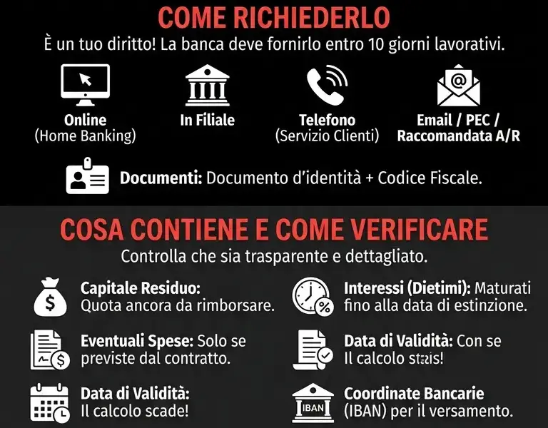 Infografica: Conteggio Estintivo Mutuo: Guida a Richiesta e Verifica