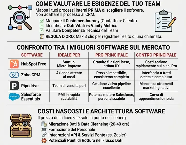 Infografica: CRM per Piccole Imprese: Guida alla Scelta del Software Giusto