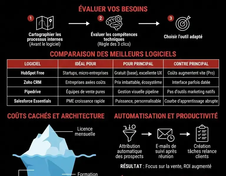 Infografica: CRM pour les petites entreprises : Guide pour choisir le bon logiciel
