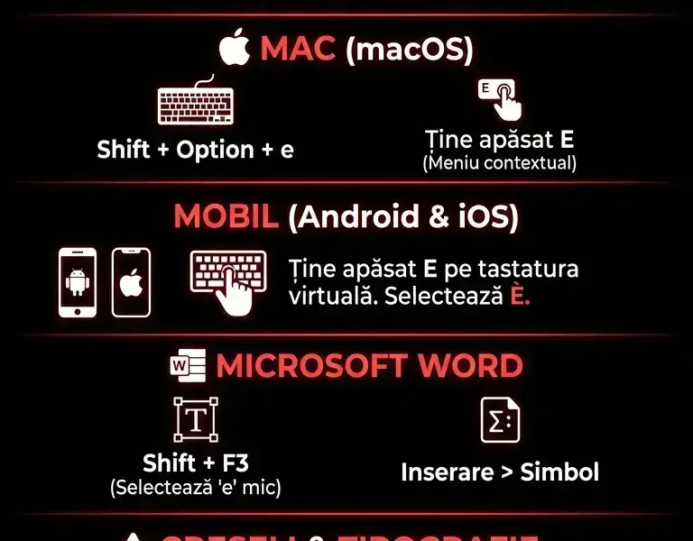 Infografica: Cum să tastezi E majuscul (&Egrave;): Ghid definitiv
