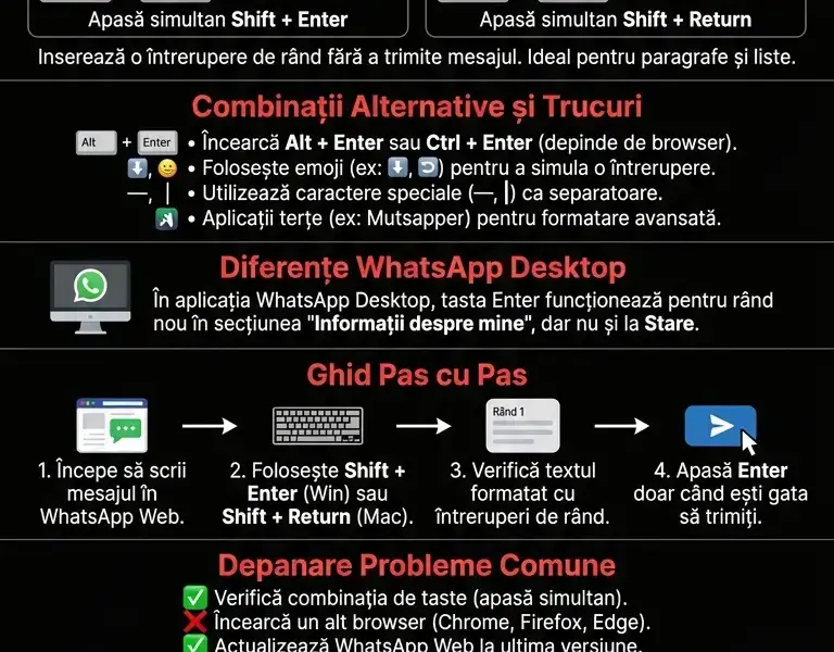 Infografica: Cum să treci la r&acirc;nd nou pe WhatsApp Web: ghidul definitiv