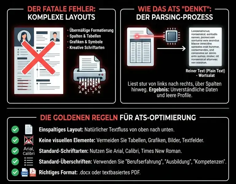 Infografica: Das Paradoxon des perfekten Lebenslaufs: Der Fehler, den die KI nicht verzeiht