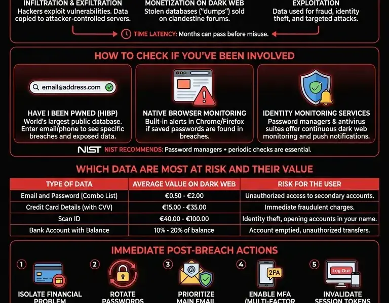Infografica: Data Breach: What Happens to Your Data and How to Check if You've Been Affected