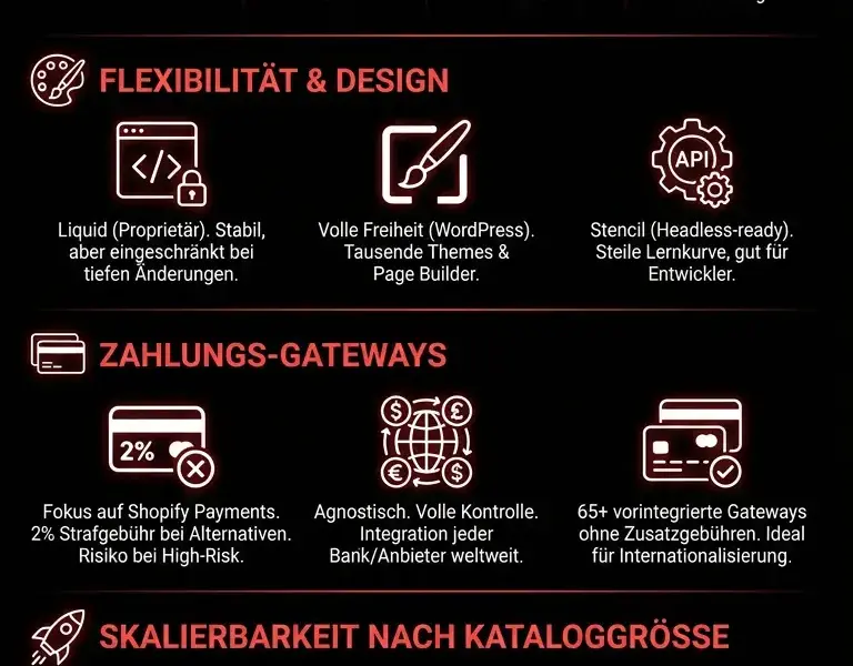 Infografica: Die besten E-Commerce-Plattformen: Shopify vs. WooCommerce vs. BigCommerce
