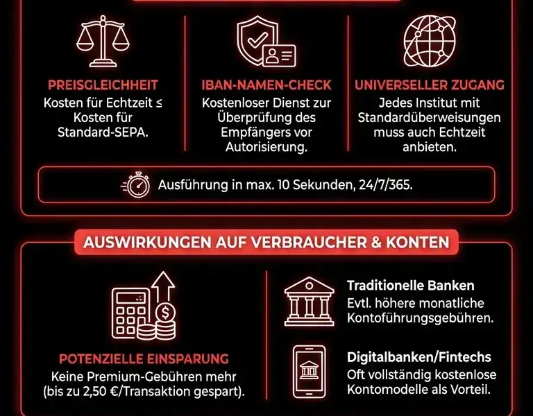 Infografica: Die neue europ&auml;ische Verordnung &uuml;ber Sofortzahlungen: Leitfaden und Auswirkungen