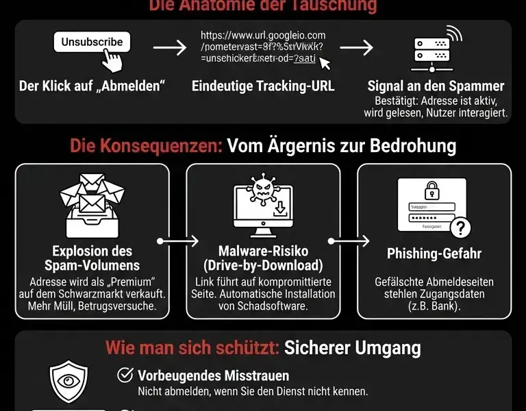 Infografica: Die T&auml;uschung des &bdquo;Abmelden&ldquo;-Buttons: Was wirklich passiert, wenn Sie klicken