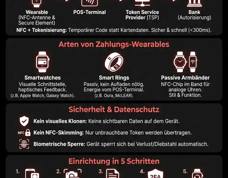 Infografica: Die Zukunft des kontaktlosen Bezahlens: Smartwatches, Smart Rings und Wearables