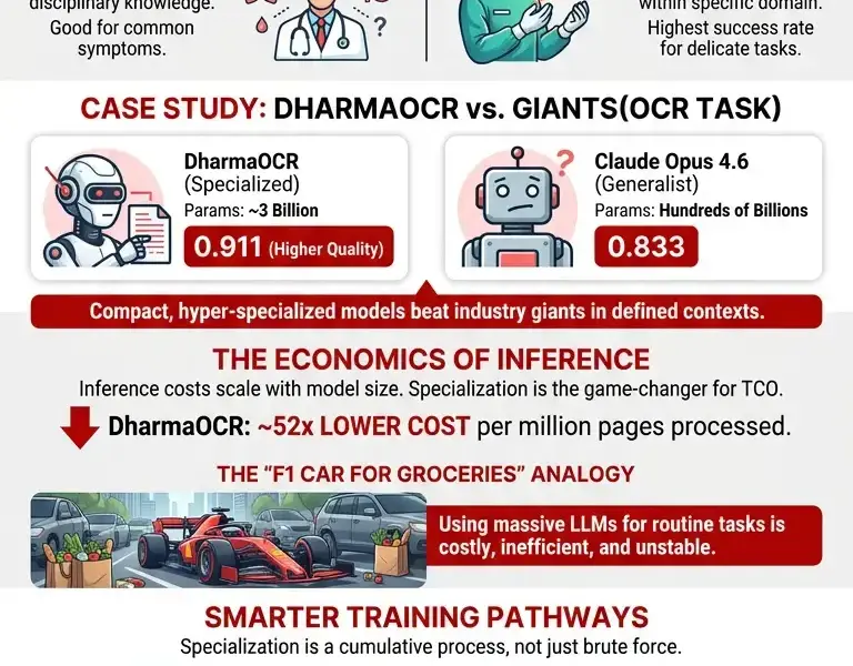 Infografica: Distributional alignment: targeted models outperform general-purpose LLMs