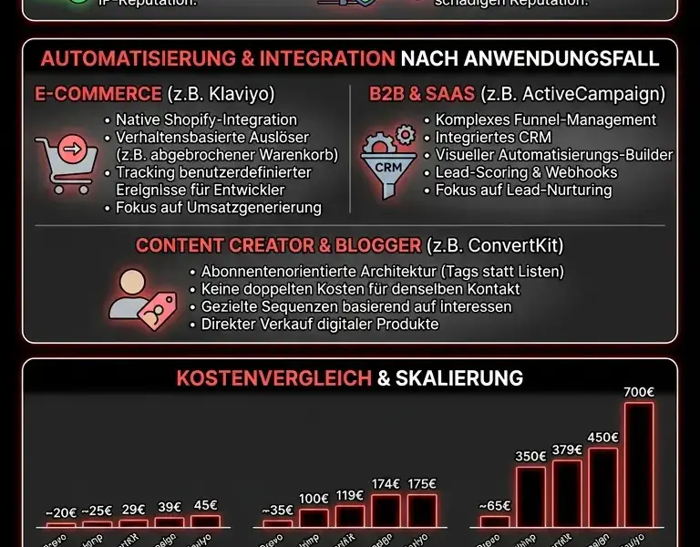 Infografica: E-Mail-Marketing: Leitfaden zur Auswahl der richtigen Plattform f&uuml;r jedes Budget