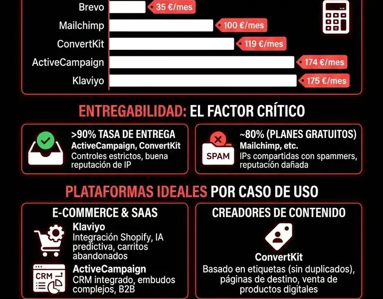 Infografica: Email Marketing: Gu&iacute;a para elegir la plataforma adecuada para cada presupuesto
