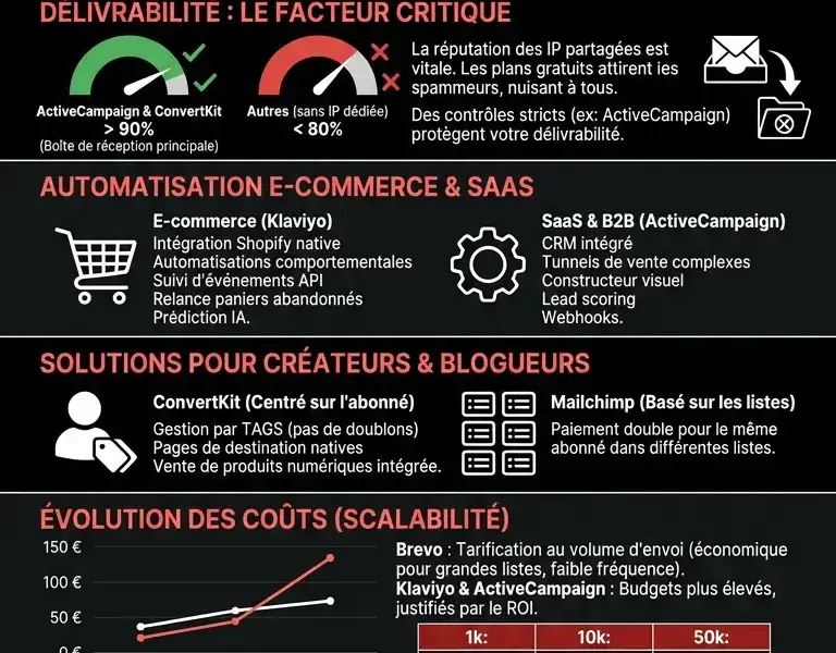 Infografica: Email Marketing : Guide pour choisir la plateforme adapt&eacute;e &agrave; chaque budget