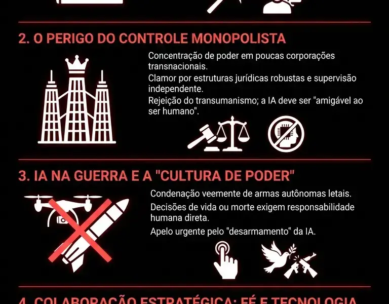 Infografica: Enc&iacute;clica do Vaticano aborda a &eacute;tica da IA e a explora&ccedil;&atilde;o do trabalho