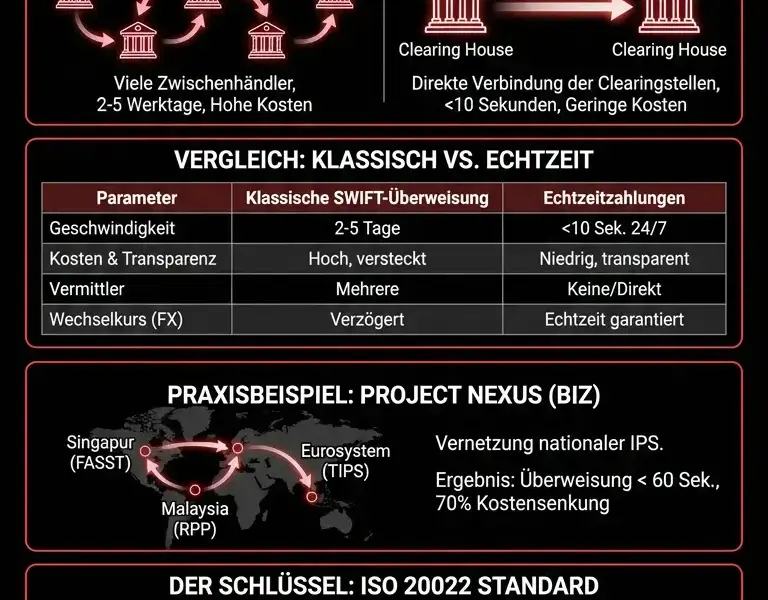 Infografica: Grenz&uuml;berschreitende Echtzeitzahlungen: Die Zukunft des internationalen Zahlungsverkehrs