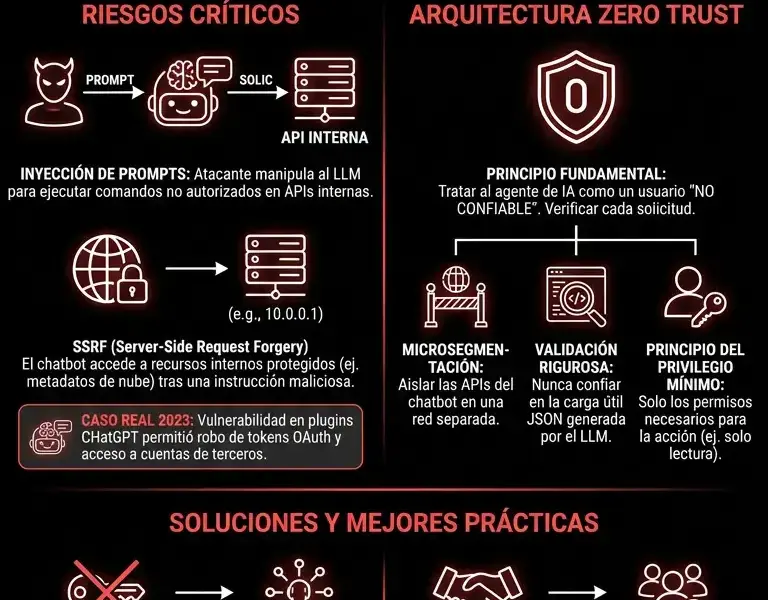 Infografica: Gu&iacute;a Definitiva de Seguridad para API de Chatbots: Gesti&oacute;n de Accesos y LLM