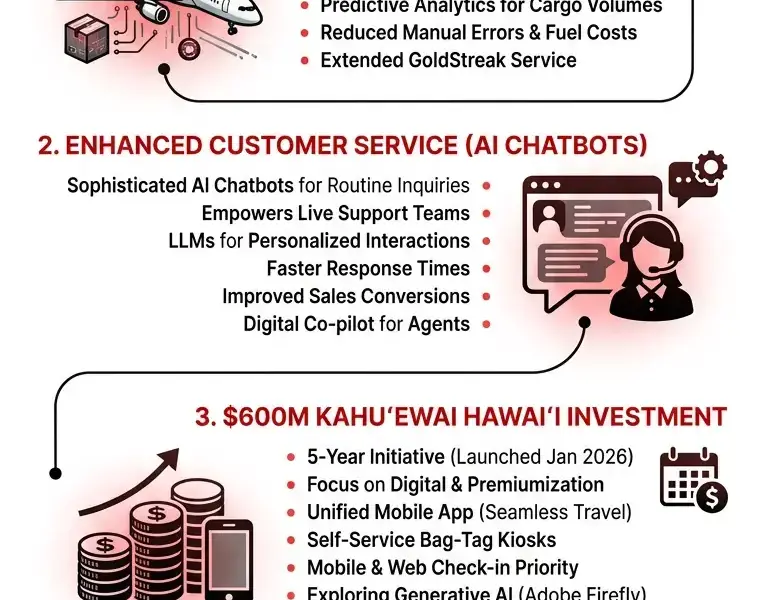 Infografica: Hawaiian Airlines Migrates Cargo Operations to AI-Driven Platform