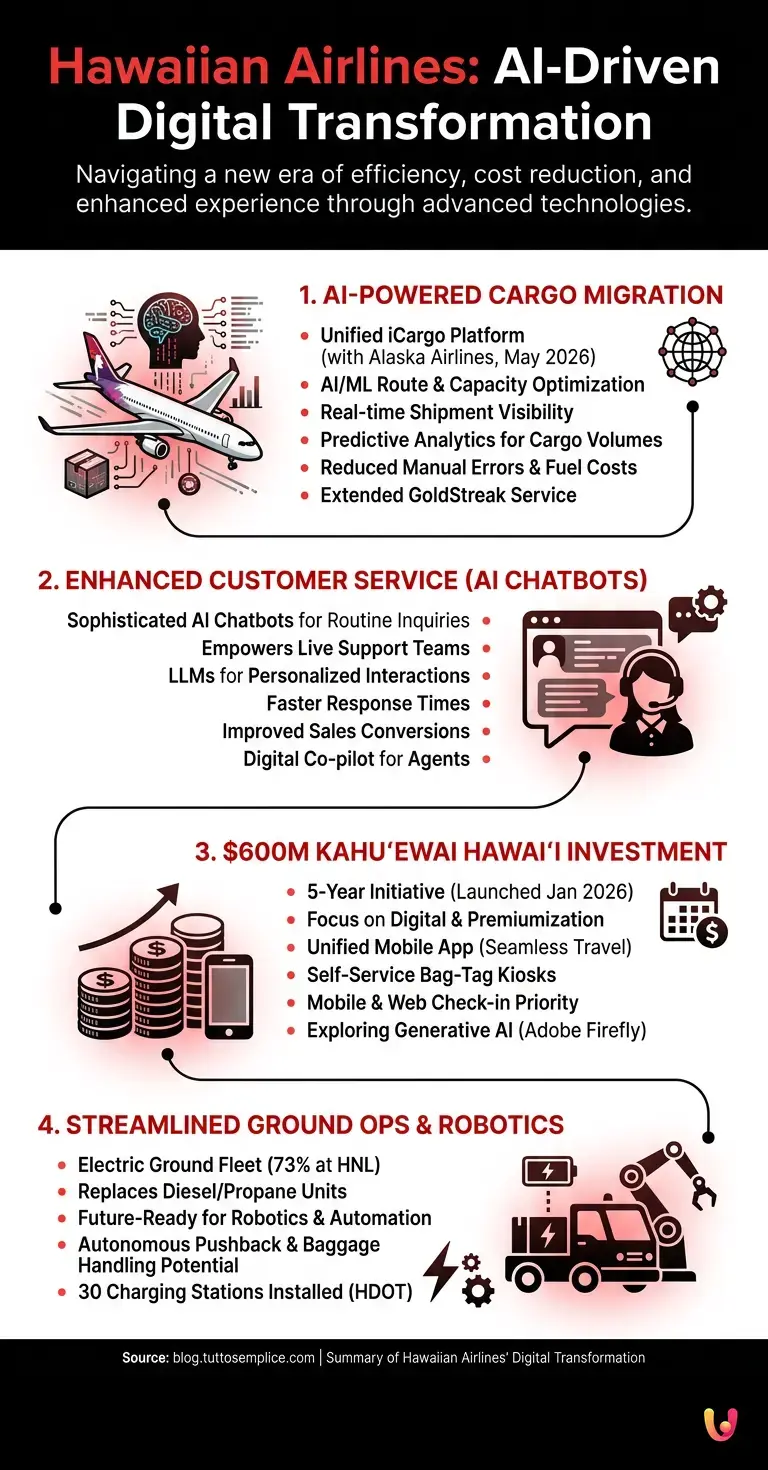 Hawaiian Airlines Migrates Cargo Operations to AI-Driven Platform - Summary Infographic