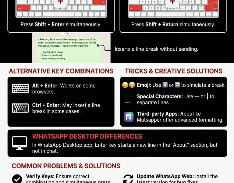 Infografica: How to Start a New Line on WhatsApp Web: The Ultimate Guide