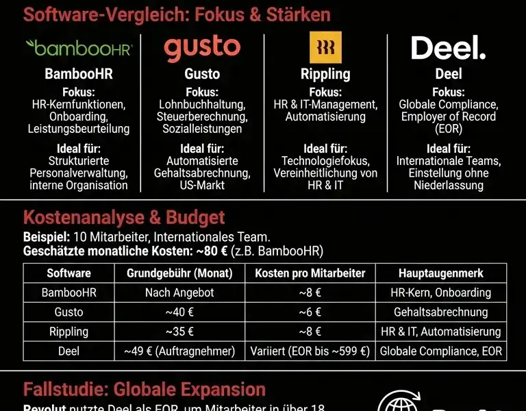 Infografica: HR-Software f&uuml;r KMU: Leitfaden zur Auswahl und Kostenvergleich