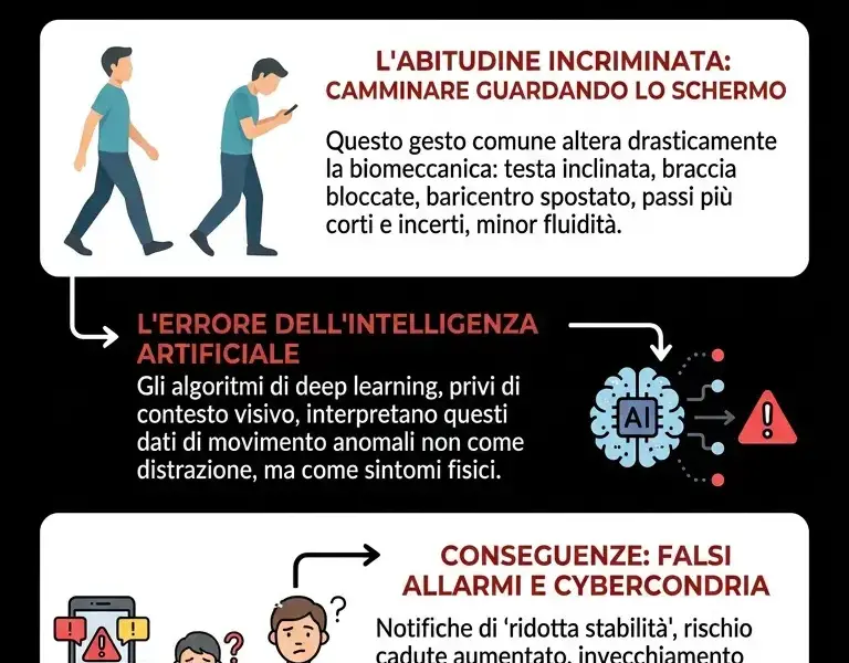 Infografica: Il gesto involontario che altera i dati clinici sul tuo smartphone
