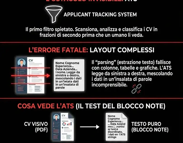 Infografica: Il paradosso del CV perfetto: l'errore che l'AI non perdona