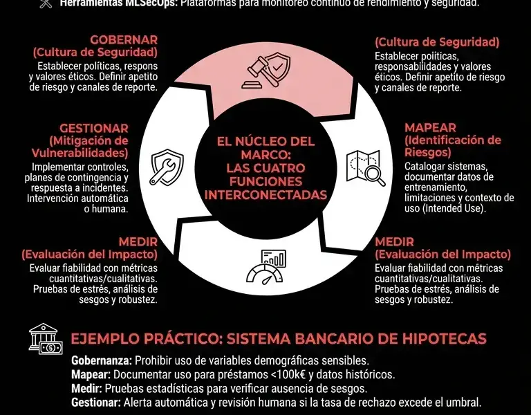 Infografica: Implementaci&oacute;n del Marco de Gesti&oacute;n de Riesgos de IA del NIST en la Empresa: Gu&iacute;a 2026