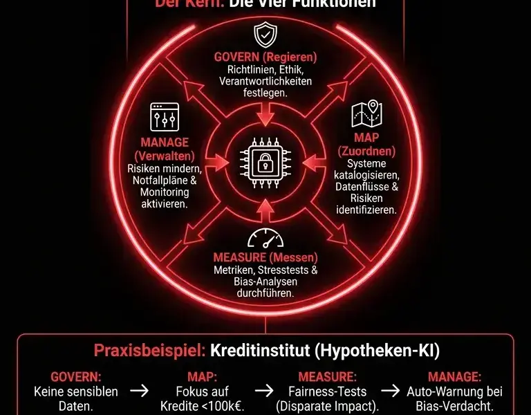 Infografica: Implementierung des NIST AI RMF im Unternehmen: Leitfaden 2026