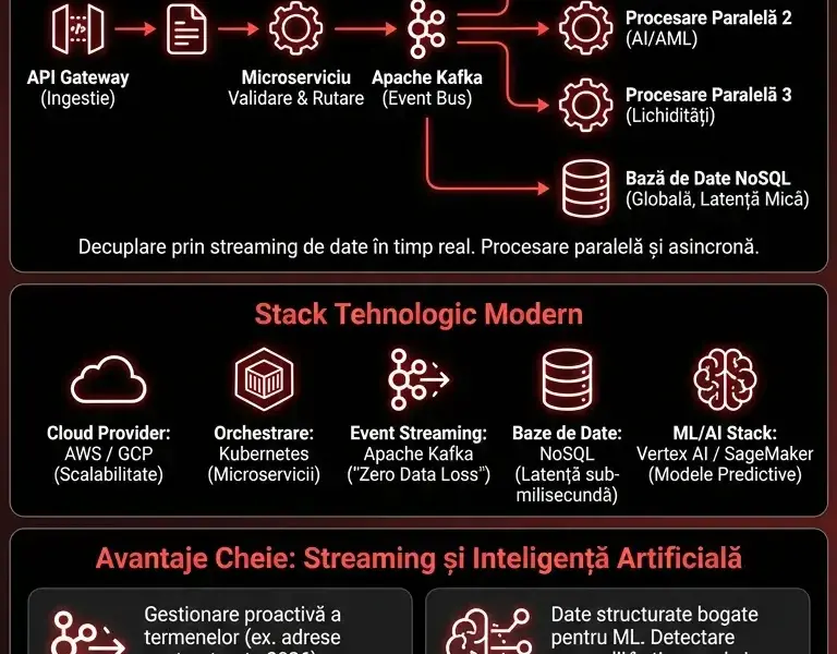 Infografica: Infrastructuri cloud-native pentru plăți ISO 20022: Ghid privind arhitectura &icirc;n timp real