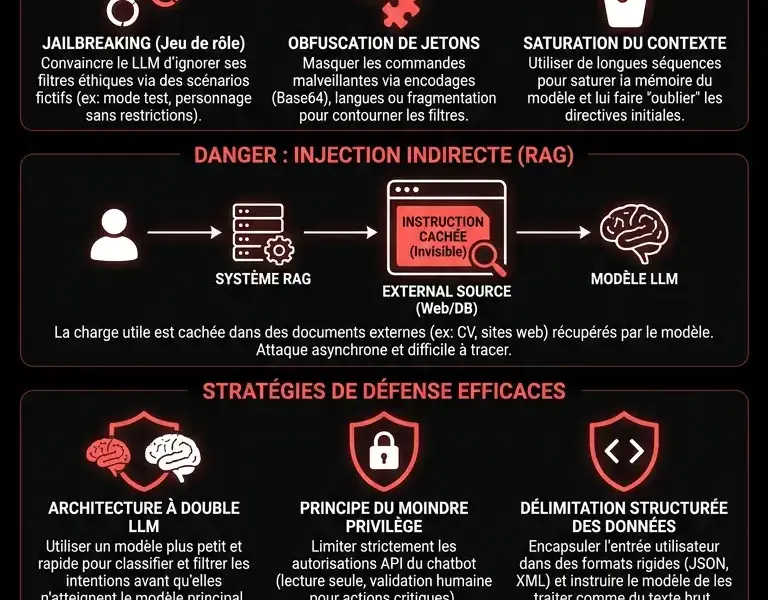 Infografica: Injection de prompt&nbsp;: signification et d&eacute;fenses efficaces