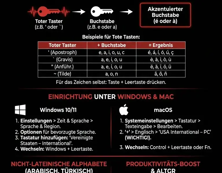 Infografica: Internationale Tastatur: So richten Sie sie f&uuml;r das Schreiben in mehreren Sprachen ein