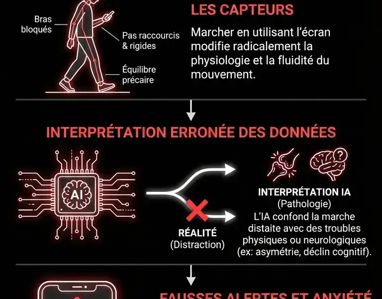 Infografica: Le geste involontaire qui alt&egrave;re les donn&eacute;es cliniques sur votre smartphone