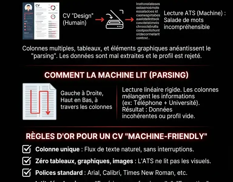Infografica: Le paradoxe du CV parfait : l'erreur que l'IA ne pardonne pas